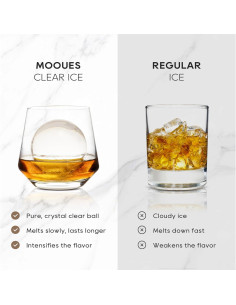 Molde para Hielo en Bola Mooues, 8 Esferas de 5 cm para Whisky 2