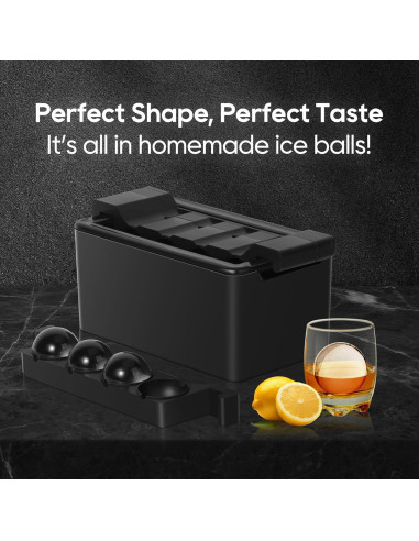 Molde para Hielo en Bola Mooues, 8 Esferas de 5 cm para Whisky