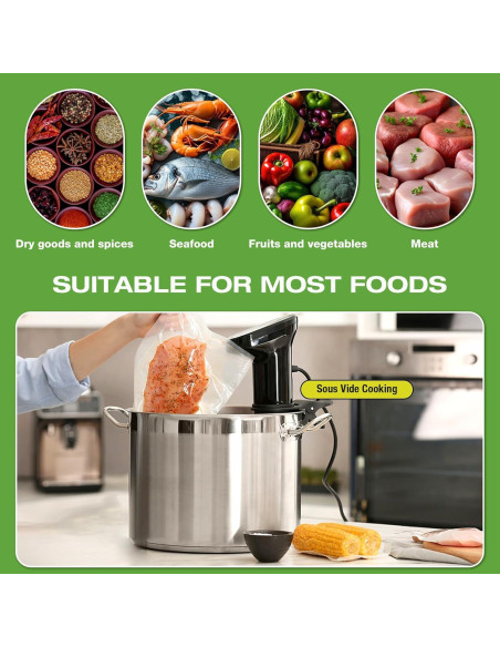 Sellador al Vacío Portátil PEAKCLOUDS VS202501 + 10 Bolsas Sellador al Vacío Portátil PEAKCLOUDS VS202501 + 10 Bolsas