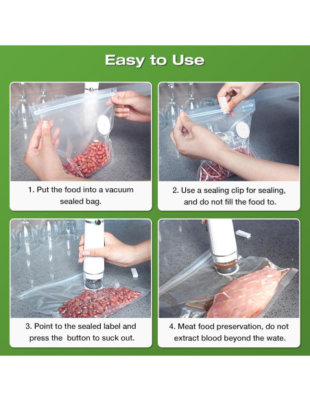 Sellador al Vacío Portátil PEAKCLOUDS VS202501 + 10 Bolsas Sellador al Vacío Portátil PEAKCLOUDS VS202501 + 10 Bolsas