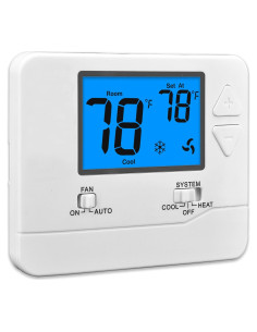 Termostato No Programable Suuwer S701 1 Calor 1 Frío Retroiluminado