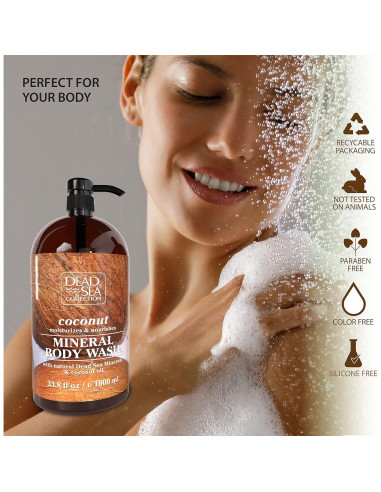 Gel de Ducha Hidratante Coco Colección del Mar Muerto 1000 ml