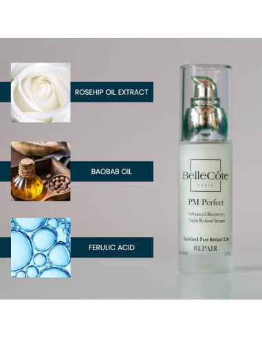 Suero Retinol PM BelleCte 2.5% Antienvejecimiento 30ml