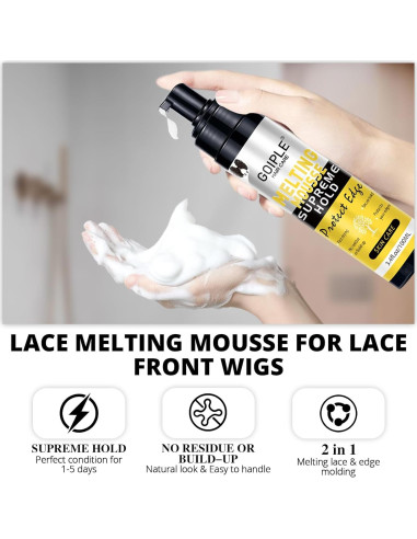 Kit Mousse Derretir Encaje WOZUTUNT 100ml + Spray 60ml + Accesorios