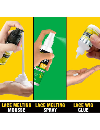 Kit Mousse Derretir Encaje WOZUTUNT 100ml + Spray 60ml + Accesorios