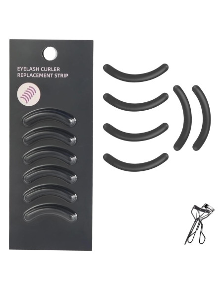 Recargas de Rizador de Pestañas UXIETIN 6PCS Silicona Negra
