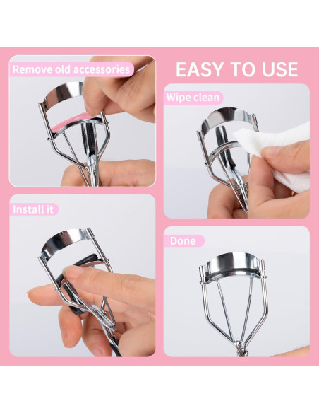 Recargas de Rizador de Pestañas UXIETIN 6PCS Silicona Negra