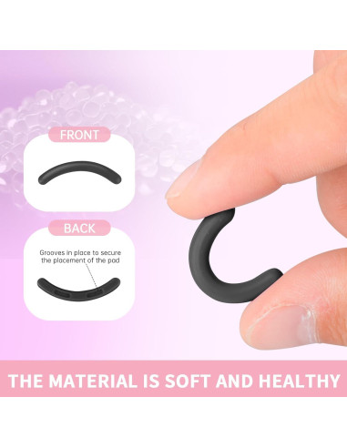 Recargas de Rizador de Pestañas UXIETIN 6PCS Silicona Negra