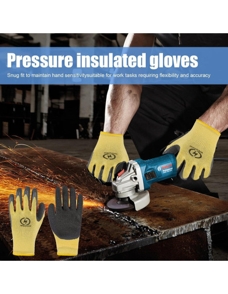 Guantes Aislantes de Alta Tensión 400V - Antideslizantes - ST-001