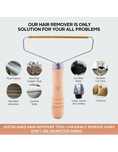 Removedor de Pelo de Mascota Justblanks - Doble Cara Reutilizable