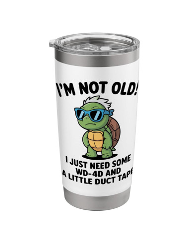 Taza Aislada de Acero Inoxidable 20 oz Blanca - Humor Retro