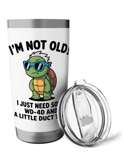 Taza Aislada de Acero Inoxidable 20 oz Blanca - Humor Retro Taza Aislada de Acero Inoxidable 20 oz Blanca - Humor Retro