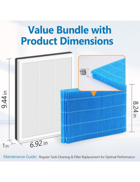 Filtros de Reemplazo DH3i Harebery para Blueair 2-en-1