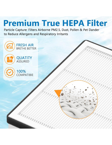 Filtros de Reemplazo DH3i Harebery para Blueair 2-en-1