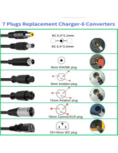 Cargador Universal 54.6V 3A para Batería de Litio 48V 2