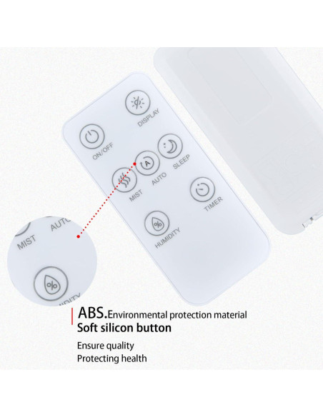 Control Remoto Reemplazo Oumeite para Humidificador LEVOIT 10L