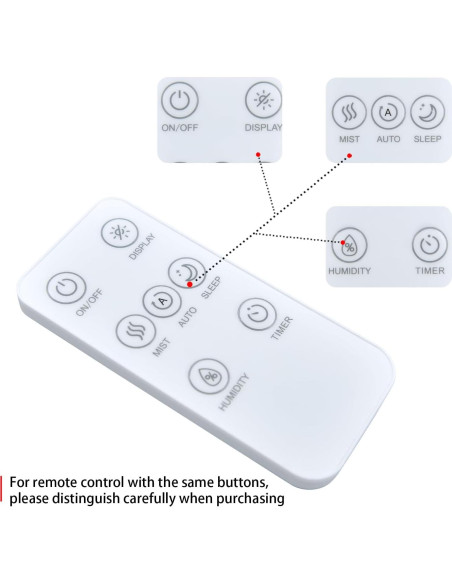 Control Remoto Reemplazo Oumeite para Humidificador LEVOIT 10L
