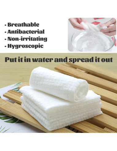 100 Toallas Comprimidas Desechables Herb Life 22x22 cm