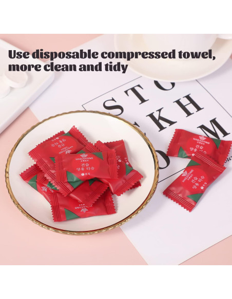 100 Toallas Comprimidas Desechables Herb Life 22x22 cm