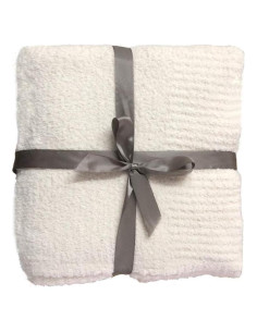 Manta de Tejer JOOJA 100% Poliester 203x152 cm Crema