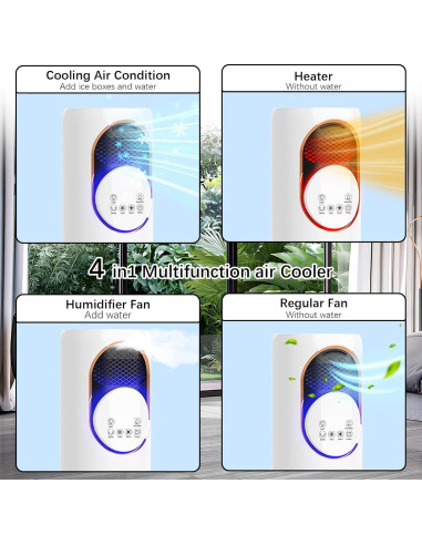 Combo Ventilador y Calefactor XWLAI HF-01 4 en 1 81 cm