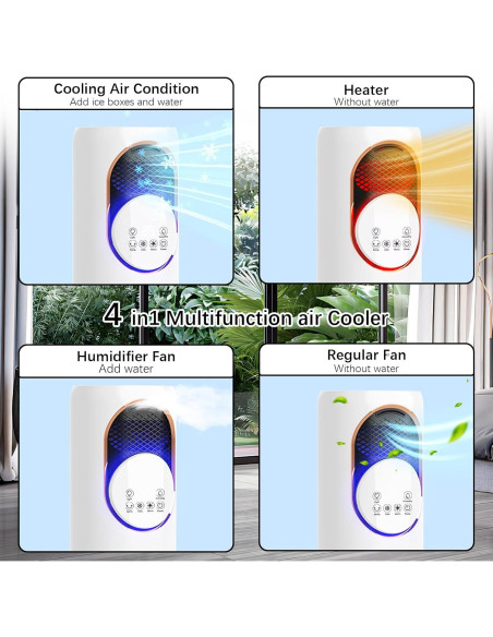 Combo Ventilador y Calefactor XWLAI HF-01 4 en 1 81 cm