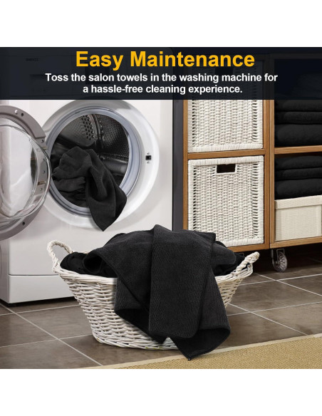 Paquete de 24 Toallas de Microfibra UNIMADE Negras 40x74 cm