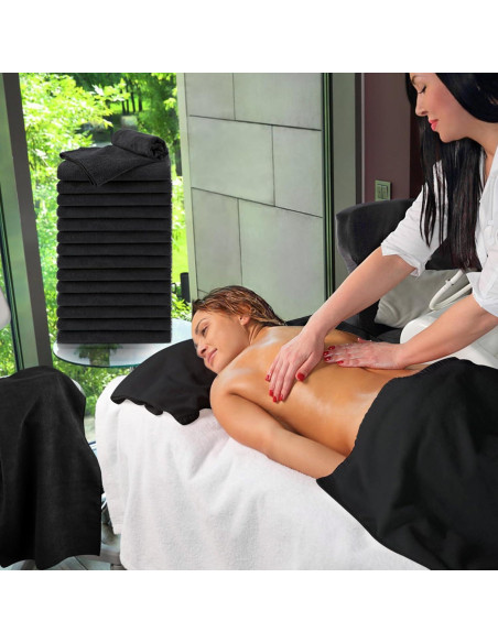 Paquete de 24 Toallas de Microfibra UNIMADE Negras 40x74 cm