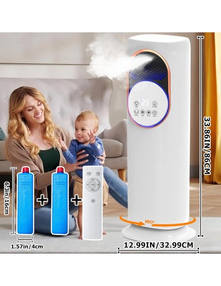 Combo Ventilador y Calefactor XWLAI HF-01 4 en 1 81 cm