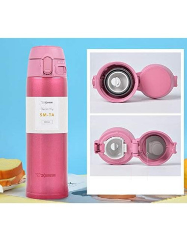Taza de Acero Inoxidable Zojirushi SM-TA48PA 0.47L Rosa