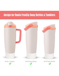 2 Pcs Botín de Silicona XZESH para Botellas Owala 887ml y 1183ml 2