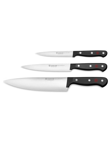Juego de cuchillos de chef Wüsthof Gourmet 3 piezas 20.3 cm
