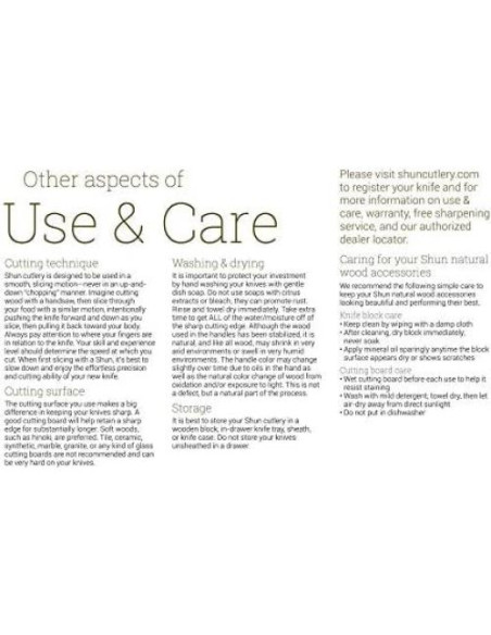 Conjunto de cuchillos Shun Classic 8 piezas para estudiantes