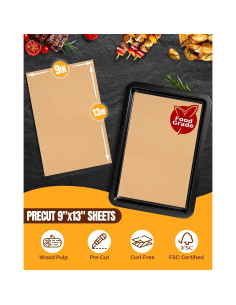 140 Hojas de Papel Pergamino Yomeixte 23x33 cm Antiadherente 2