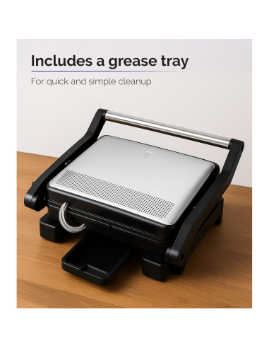 Prensa Panini MOI MPM4SLSSGM Acero Inoxidable 28x23cm