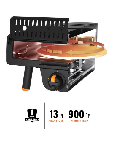 Horno de Pizza de Mesa Blackstone 2379, 33 cm, Negro Mate