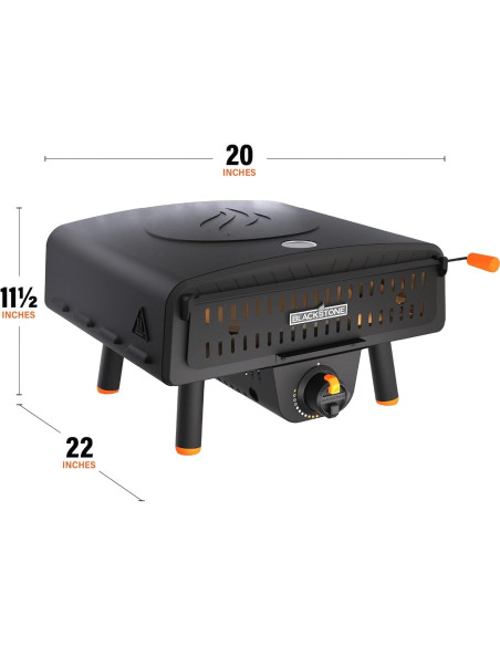 Horno de Pizza de Mesa Blackstone 2379, 33 cm, Negro Mate