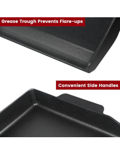 Plancha de Hierro Fundido GORGERILA 43x33 cm para Parrilla 2