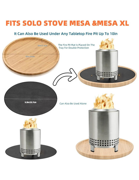 Tapete y bandeja para fogata PNLLDDCN 10" - Protección y estilo Tapete y bandeja para fogata PNLLDDCN 10" - Protección y estilo