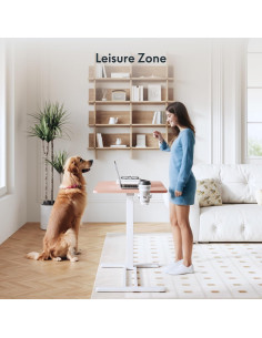 Escritorio de pie móvil FLEXISPOT ajustable 80x45 cm Rosa 2