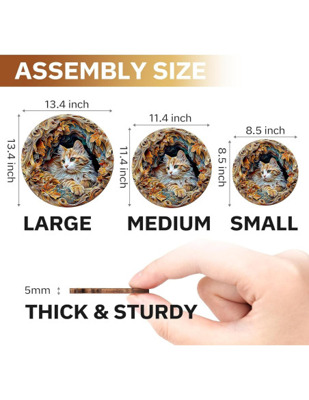 Rompecabezas 3D de Madera Jigfoxy Gato 200 Piezas 29x29cm