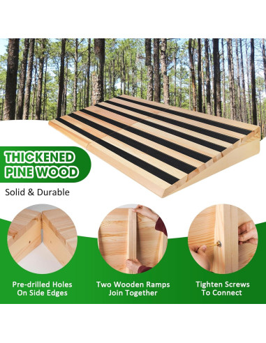 Rampa de Umbral de Madera Yeezoo 90 cm x 10.2 cm 362.9 kg