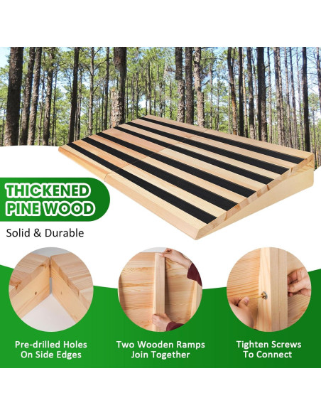 Rampa de Umbral de Madera Yeezoo 90 cm x 10.2 cm 362.9 kg