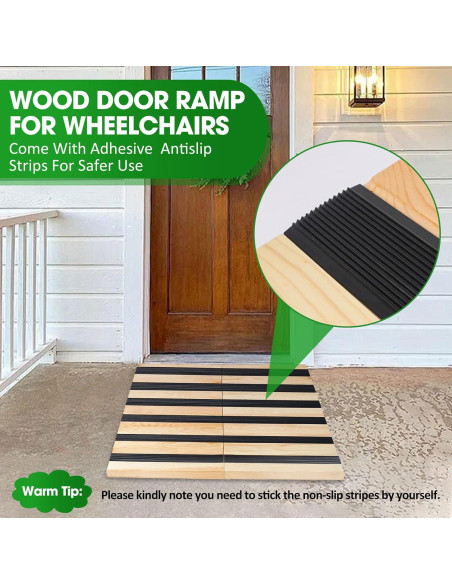 Rampa de Umbral de Madera Yeezoo 90 cm x 10.2 cm 362.9 kg