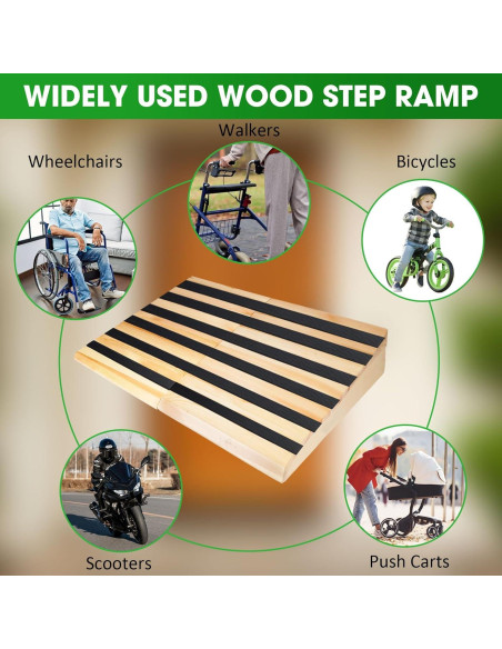 Rampa de Umbral de Madera Yeezoo 90 cm x 10.2 cm 362.9 kg