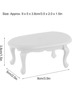 Mesa de Muñeca Miniatura KooingTech Blanca 9x5x3.8cm 2