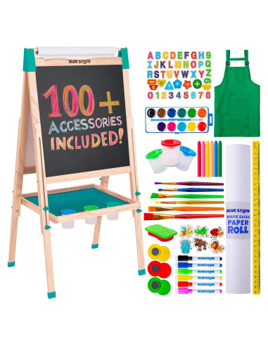 Caballete de Arte Blue Squid Verde Ajustable +100 Accesorios