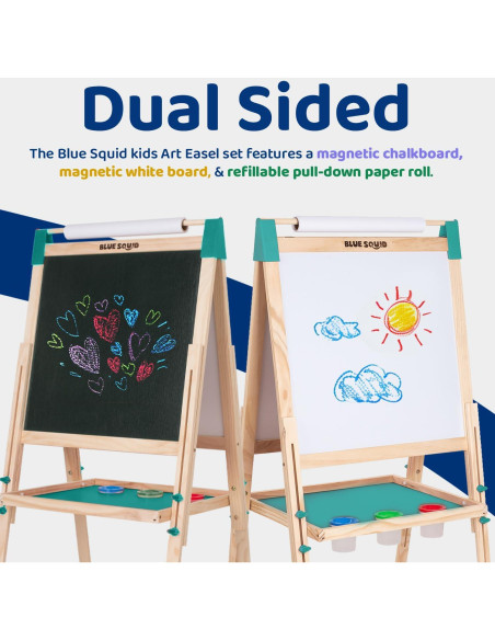 Caballete de Arte Blue Squid Verde Ajustable +100 Accesorios