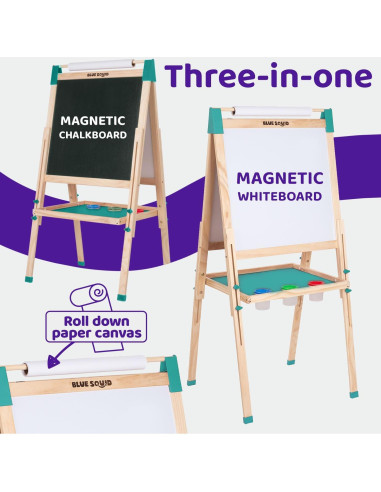 Caballete de Arte Blue Squid Verde Ajustable +100 Accesorios