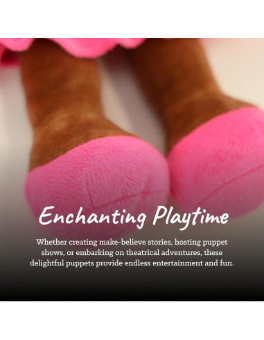 Títere de Mano Unicornio Piper - Peluche Educativo 35.56 cm